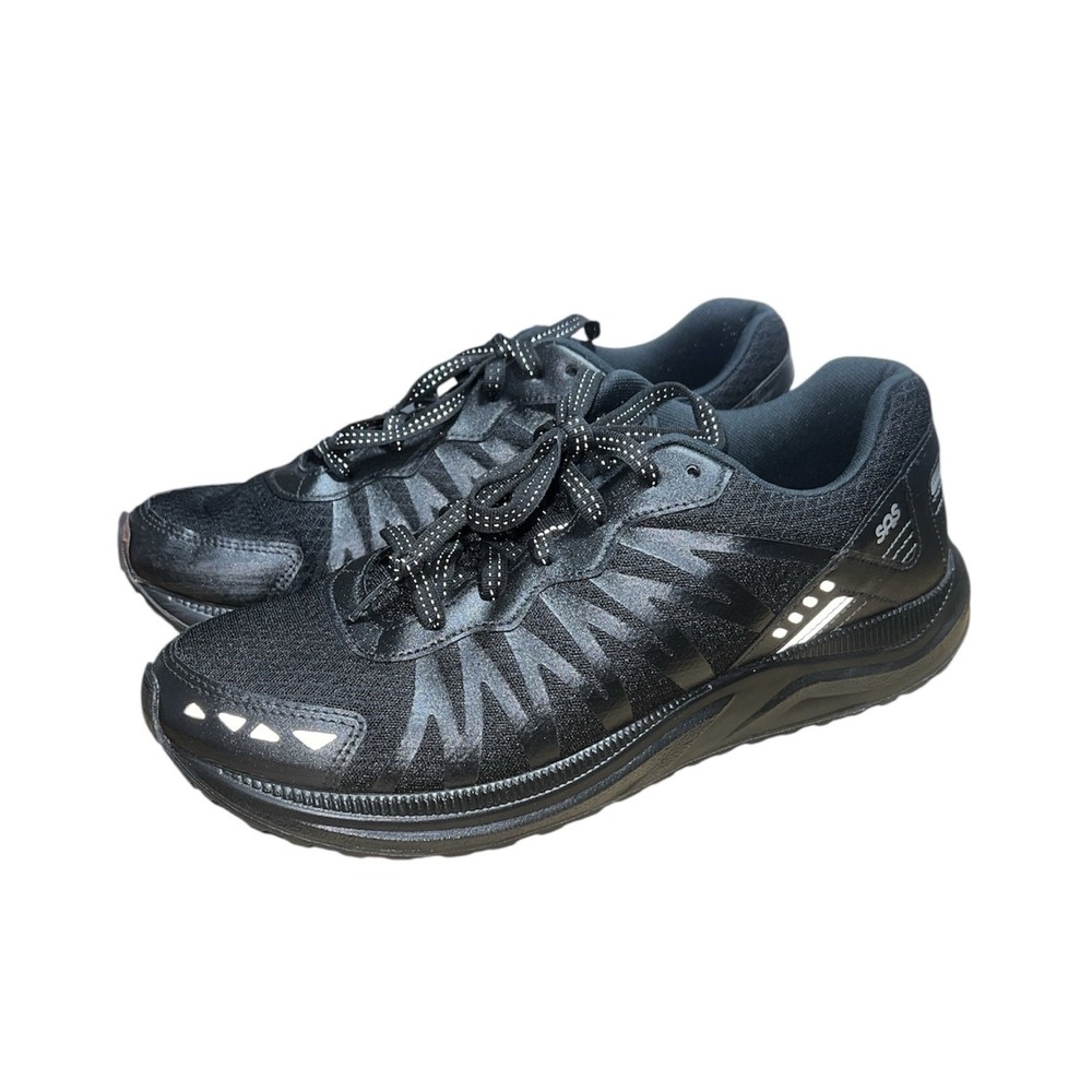SAS Pursuit Walking Shoes Mens 9.5 D Black Vibram Sole Reflective Made in USA